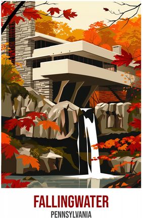 Zakito Posters Plakat 20X30Cm Fallingwater Pennsylvania