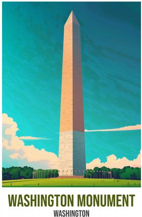 Zakito Posters Plakat 61X90,5Cm Washington Monument Washington