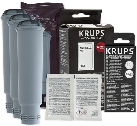 Aqualogis Zestaw Krups Filtr Krups F08801 3szt. Odkamieniacz Krups F054 Tabletki Kru
