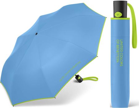Automatyczna parasolka Benetton z kontrastową lamówką
