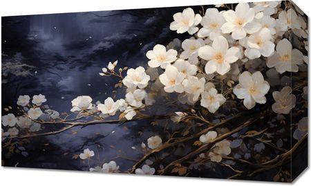 Zakito Posters Obraz 50X30Cm Białe Kwiaty W Ogrodzie