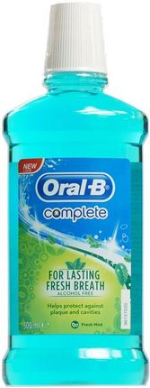 Oral-B Complete Lasting Fresh Breath - Płyn Do Płukania Jamy Ustnej Odświeżający Oddech Miętowy 500Ml