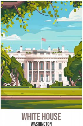 Zakito Posters Plakat 30X45Cm White House Washington