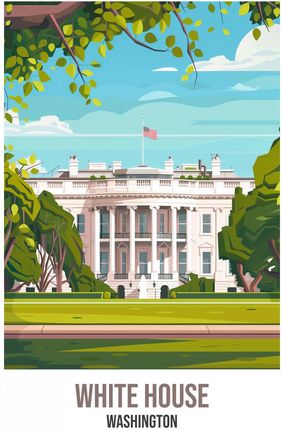 Zakito Posters Plakat 15X20Cm White House Washington