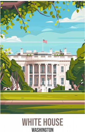 Zakito Posters Plakat 70X100Cm White House Washington