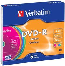 Zdjęcie DVD+R Verbatim 16x 4.7GB (Slim 5) COLOUR + PREzENT !!! - Kielce