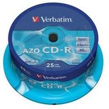 Verbatim CD-R 700MB 52x Cake 25szt CRYSTAL - Nośniki danych