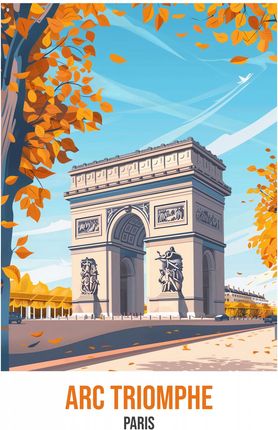 Zakito Posters Plakat 70X100Cm Arc Triomphe Paris