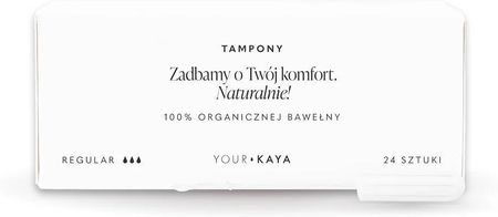 Your Kaya Tampony Z Organicznej Bawełny Regular 24 szt.