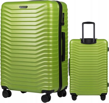 Wings walizka podróżna duża Zielona Policarbon 4 kółka zamek szyfrowy Tsa