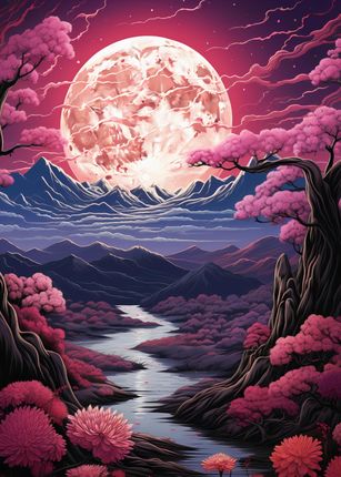 Zakito Posters Plakat 50X70Cm Różowa Kraina Marzeń