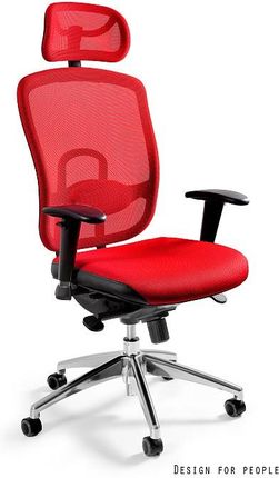 Unique Nowoczesny Fotel Biurowy Obrotowy Vip Czarny/Czerwony (W809)