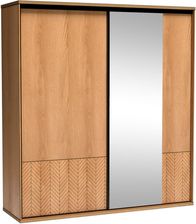 Zdjęcie Jarstol Duża Nowoczesna Szafa Z Drzwiami Przesuwnymi Fonti 216x199cm Dąb Karmel (113134136866) - Muszyna