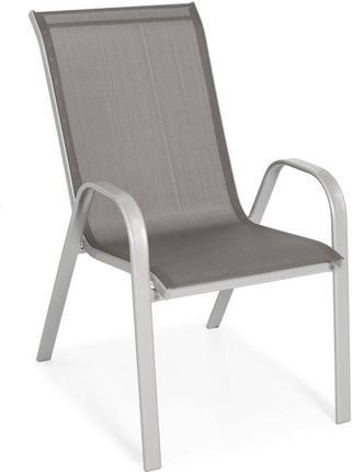 Fertone Metalowe Krzesło Ogrodowe/Tarasowe Porto Szare 10083 