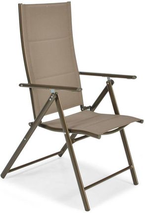 Fertone Aluminiowe Składane Krzesło Ogrodowe/Tarasowe Modena Brązowe 10015 