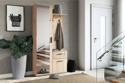 Zdjęcie Jarstol Nowoczesna Garderoba Z Lustrem Do Przedpokoju Lux 195x97cm Dąb Artisan (5943424702) - Wysokie Mazowieckie