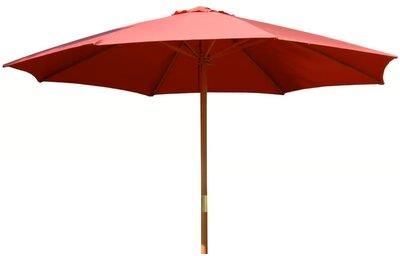 Patio Parasol Ogrodowy Poly Czerwony 300cm
