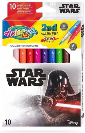 Colorino Flamastry Dwustronne Kids 10 Kolorów Star Wars