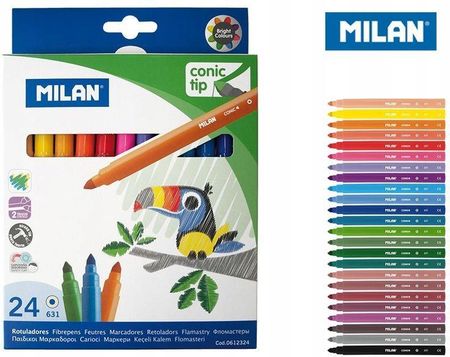 Milan Flamastry Stożkowe 24 Kolory