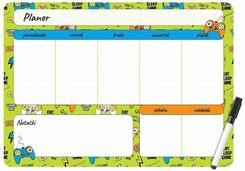 Zdjęcie Planer suchościeralny - magnetyczny 35 x 25 cm Biurfol z nadrukiem Pady układ tygodniowy [PM-02-06] - Łeba