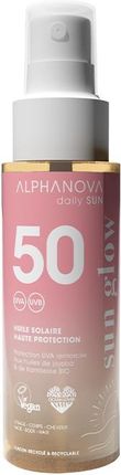 Alphanova Daily Sun Glow Olejek Do Opalania Spf50 Wersja Podróźna 50ml