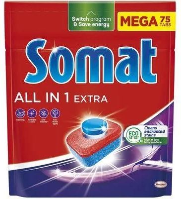 Somat Tabletki Do Zmywarek All In One Extra 75Szt.