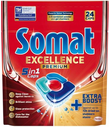 Somat Tabletki Do Zmywarek Excellence Premium 5W1 24Szt.