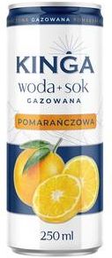 Kinga Pienińska Woda + Sok Gazowana O Smaku Pomarańczowym 250ml