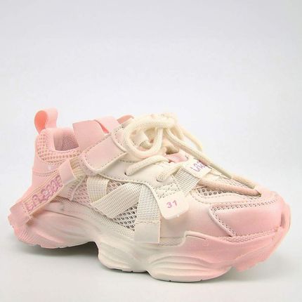 Apawwa M577 Dziecięce Buty Sportowe Sneakersy Oddychające Różowe 37