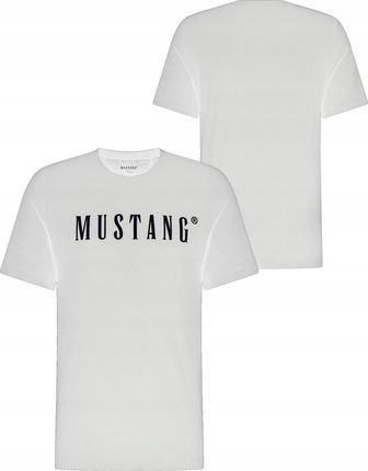 Bawełniana koszulka Mustang biały