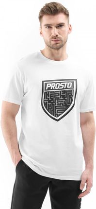 Męski t-shirt z nadrukiem Prosto Yumzle - biały