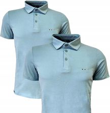 Koszulka polo męska tshirt BAWEŁNA z kołnierzem błękit M - zdjęcie 1