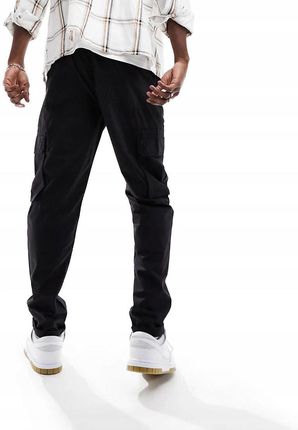 Casual Bojówki Kieszenie GI1 NH8__W30 New Look Czarne Spodnie