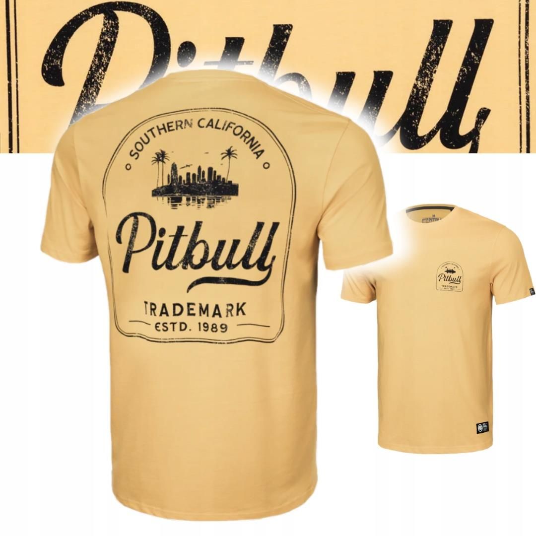 PITBULL Herren T-Shirt Vintage - Skull Logo Mit Raw Edge Details