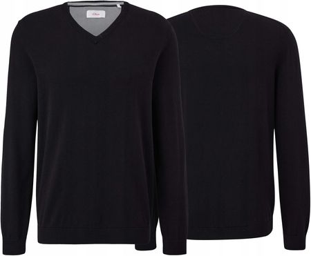 Sweter męski s.Oliver czarny Regular Fit XL