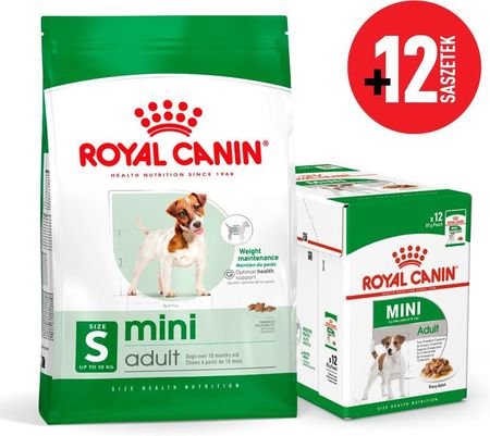 Royal Canin SHN Mini Adult 8kg + Royal Canin Mini Adult Wet 12x85g