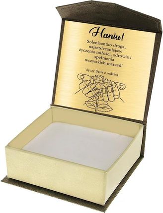 Gold Point Pudełko Na Biżuterię Z Grawerem Tabliczka Złota Kopia 82014