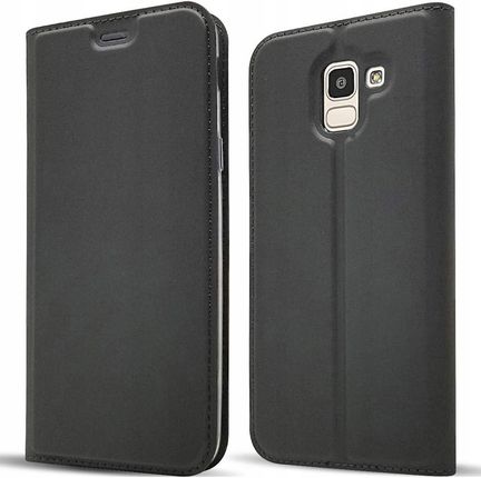 Amazon Etui Z Klapką Samsung Galaxy J6 Case Ekoskóry Ciemnoszary