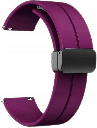 Kbr Games Fioletowy Silikonowy Magnetyczny Pasek Opaska 20Mm Do Samsung Galaxy Watch