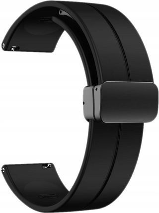 Kbr Games Czarny Silikonowy Magnetyczny Pasek Opaska 20Mm Do Samsung Galaxy Watch