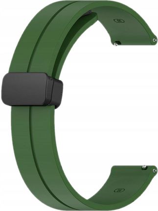 Kbr Games Zielony Silikonowy Magnetyczny Pasek Opaska 20Mm Do Samsung Galaxy Watch