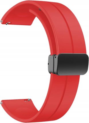 Kbr Games Czerwony Silikonowy Magnetyczny Pasek Opaska 20Mm Do Samsung Galaxy Watch