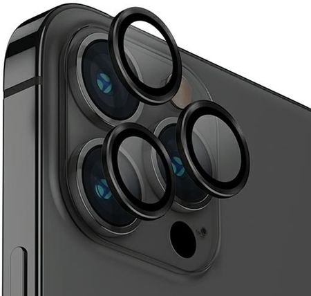 Uniq Optix Aluminium Camera Lens Protector Iphone 14 Pro 6 1" Max 7" Midnight Black Szkło Na Obiektyw Aparatu Z Aplikatorem