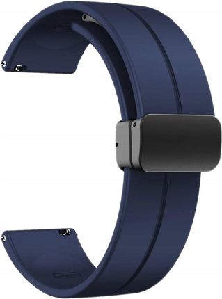 Kbr Games Granatowy Silikonowy Magnetyczny Pasek Opaska 20Mm Do Samsung Galaxy Watch