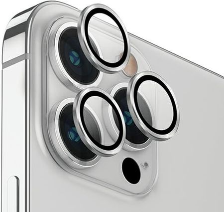 Uniq Optix Aluminium Camera Lens Protector Iphone 14 Pro 6 1" Max 7" Sterling Silver Szkło Na Obiektyw Aparatu Z Aplikatorem