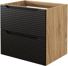 Comad Szafka Łazienkowa Pod Umywalkę Luxor 60 Cm Czarny Mat Jasne Drewno 82 60 2S 100474530 - zdjęcie 1