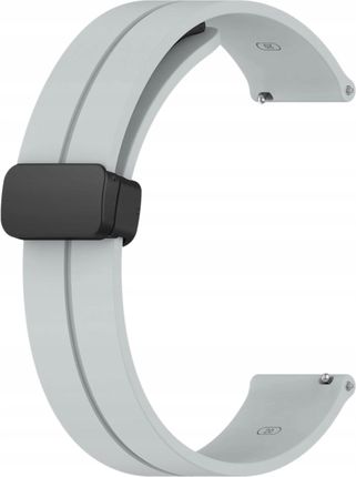 Kbr Games Popielaty Silikonowy Magnetyczny Pasek Opaska 20Mm Do Samsung Galaxy Watch