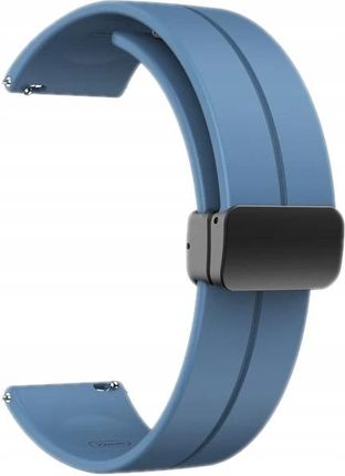 Kbr Games Niebieski Silikonowy Magnetyczny Pasek Opaska 20Mm Do Samsung Galaxy Watch