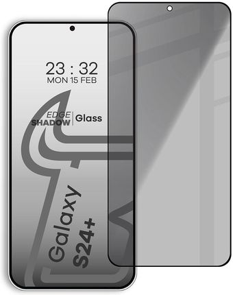 Bizon Prywatyzujące Szkło Hartowane Glass Edge Shadow Do Samsung Galaxy S24 Plus Przyciemniane Z Czarną Ramką
