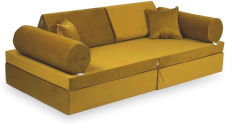 Mimii Sofa Do Zabawy Montessori Comfort Velvet Złoty 8969